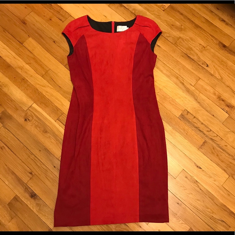 Shades of Grey Faux Suede Red Anthropologie Dress